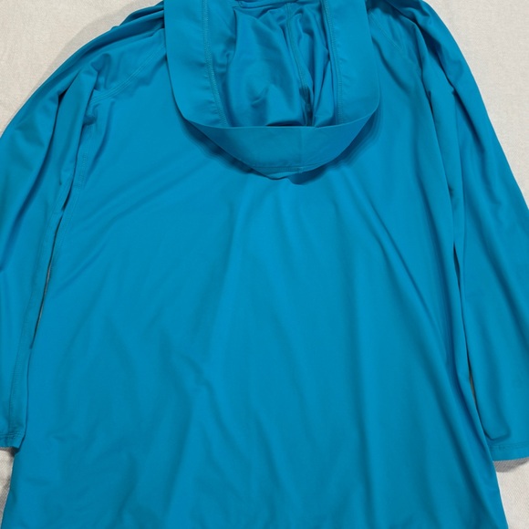 UV Skinz Hoodie Swimsuit Coverup Bathing Suit cover up Turquoise Beach Swim Lrge - Picture 5 of 11